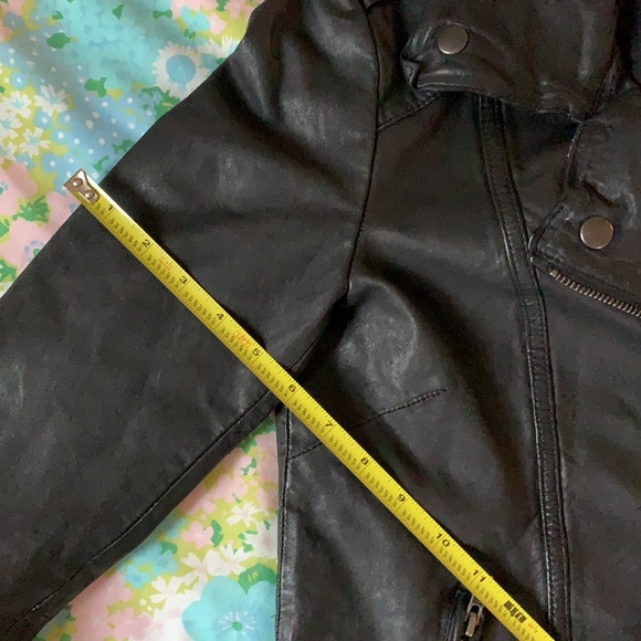 Muubaa Womens Jacket Black Lamb Leather Moto Zip Up Biker Coat Size UK 10 US 6 S - Picture 16 of 16